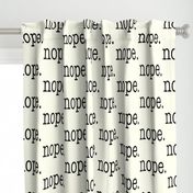 nope period, large scale, soft white black ivory winter white cream