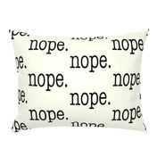 nope period, large scale, soft white black ivory winter white cream