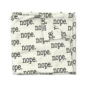 nope period, large scale, soft white black ivory winter white cream