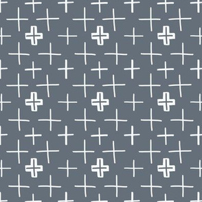 Swiss Crosses Slate Grey