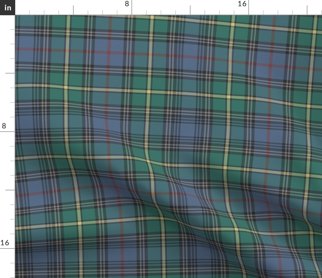 MacLeod of Skye tartan, 10" muted with grey stripes