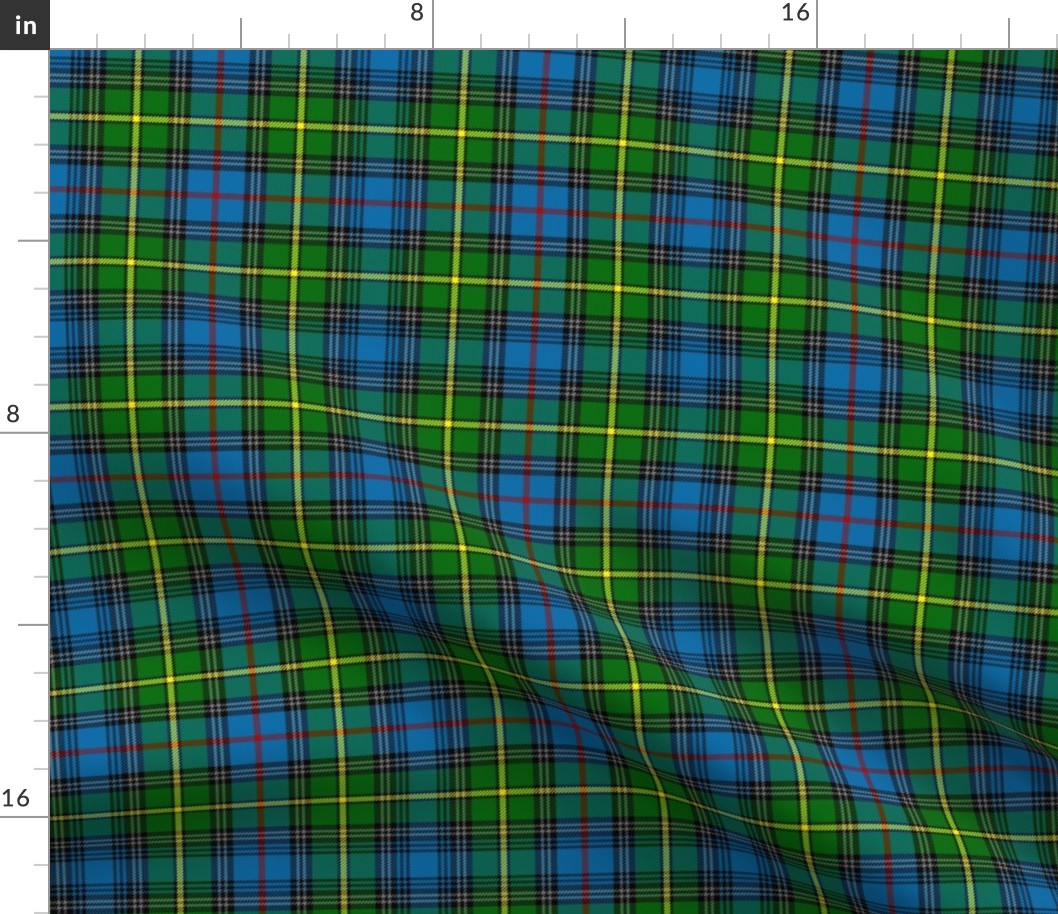 MacLeod of Skye tartan, 6" bright with grey stripes