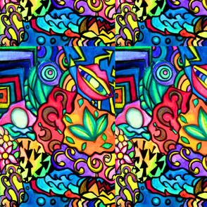 Colorful Abstract Funky Pattern