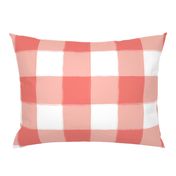 Large Coral Buffalo Check Gingham