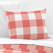 Large Coral Buffalo Check Gingham