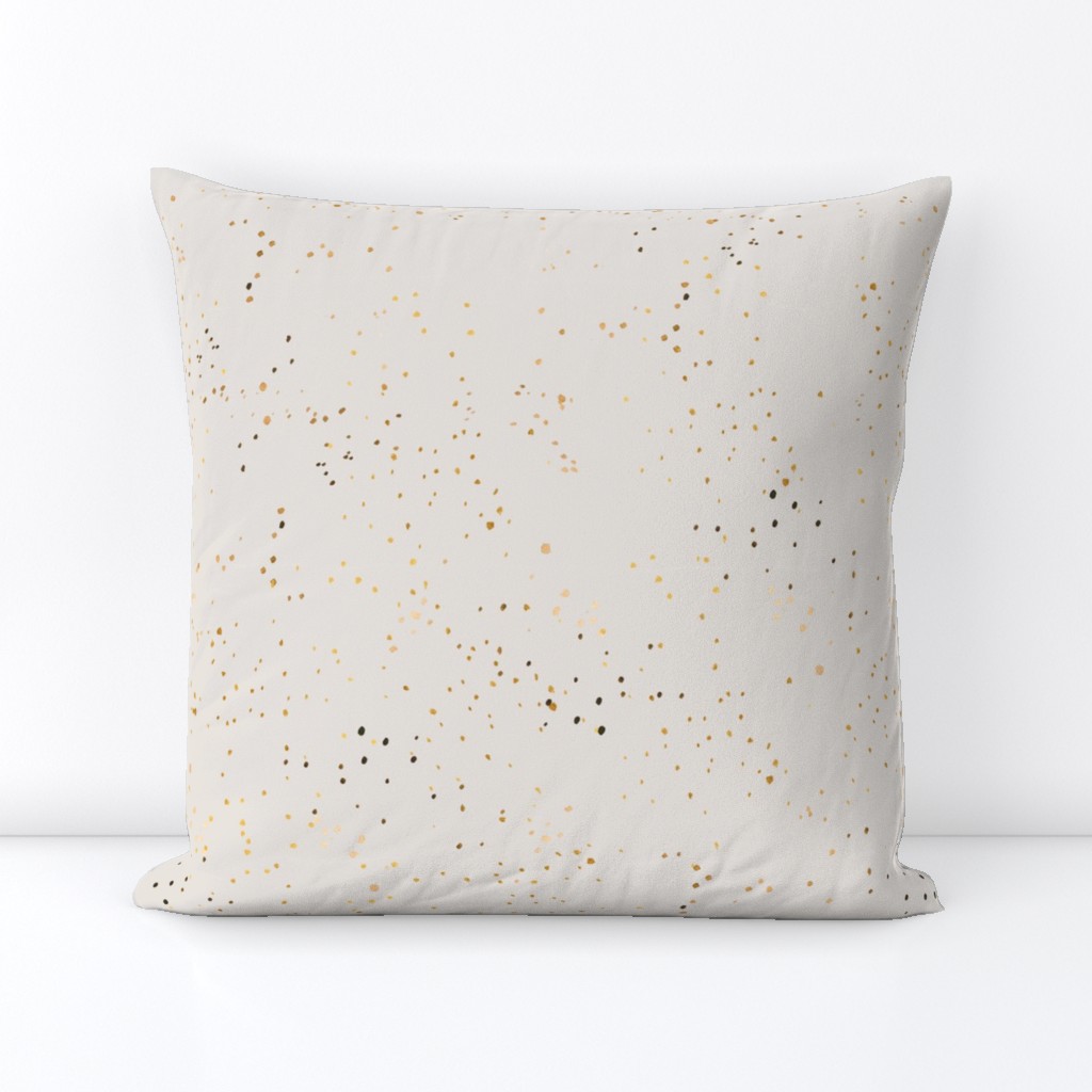 sprinkly gold dots-soft gray sage
