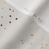 sprinkly gold dots-soft gray sage
