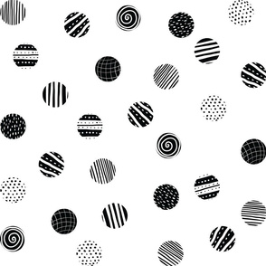 black and white dots