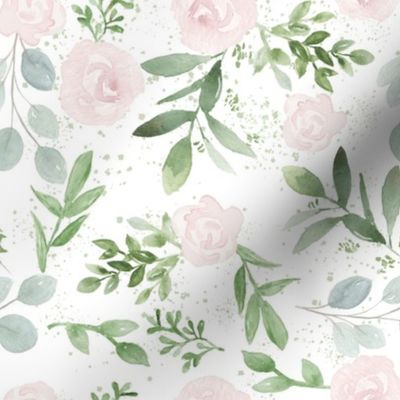 Blush Rose and Eucalyptus Floral