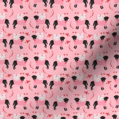 Black Labrador Love Bug - SMALL fabric love dogs, cupid dog, labrador fabric, black lab fabric