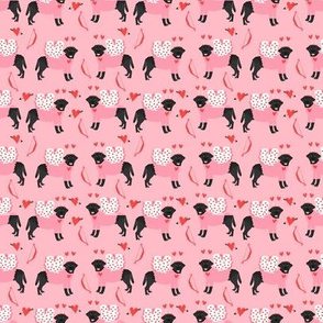 Black Labrador Love Bug - SMALL fabric love dogs, cupid dog, labrador fabric, black lab fabric