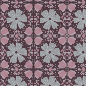 Moody florals tiles