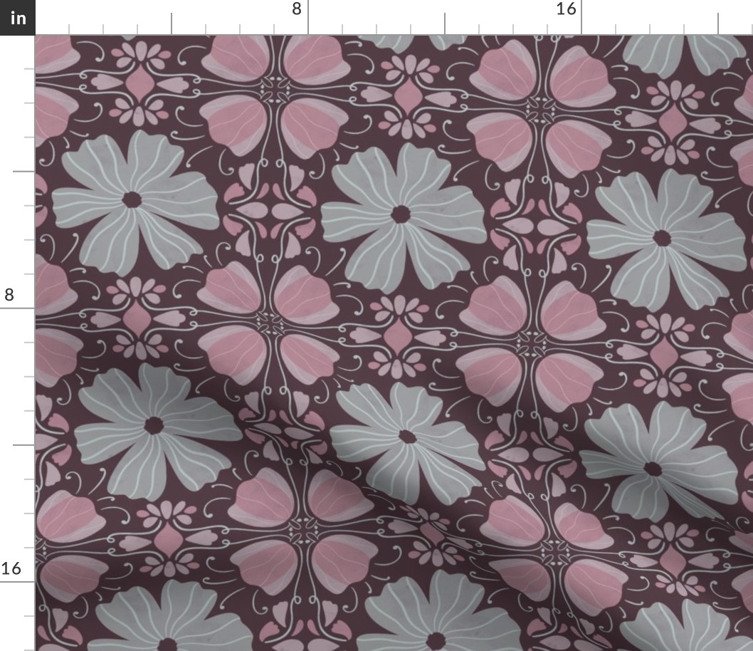 Moody florals tiles