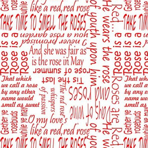 Red Rose Quotes on White