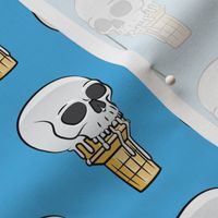 skull ice cream cones - blue - LAD19