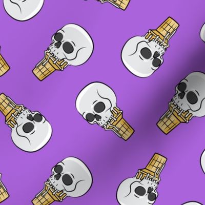 skull ice cream cones - toss on purple - LAD19