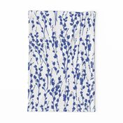 Pussywillow Silhouettes | Medium Blue + White