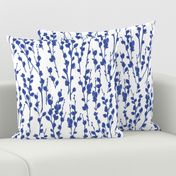 Pussywillow Silhouettes | Medium Blue + White