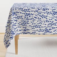 Pussywillow Silhouettes | Medium Blue + White