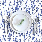 Pussywillow Silhouettes | Medium Blue + White