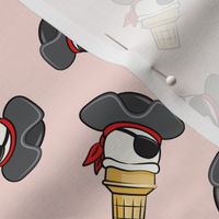 Pirate ice cream cones - toss on pink - LAD19