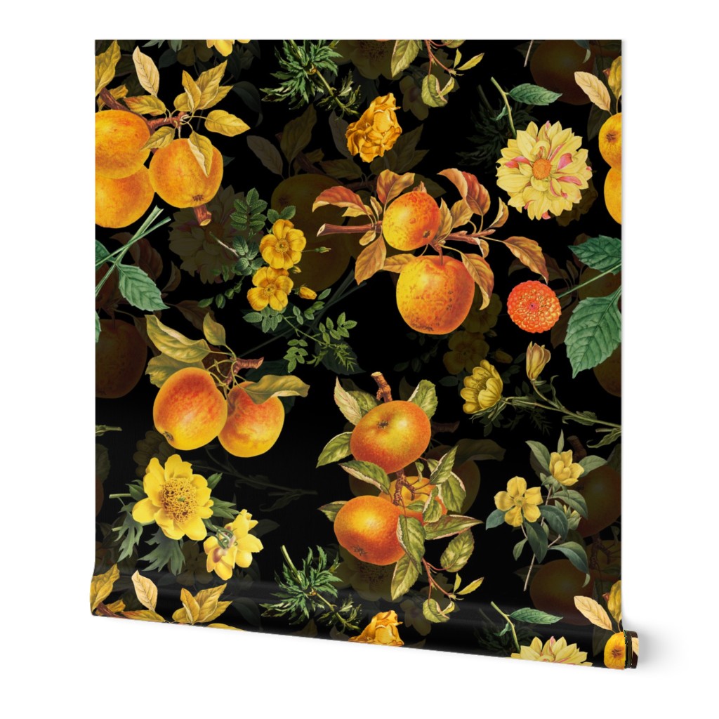 14" Moody Florals by UtART - Mystic Night Appel Tree 