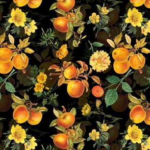 14" Moody Florals by UtART - Mystic Night Appel Tree 