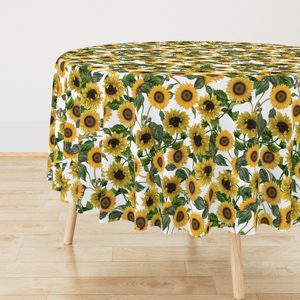 18" Sunflowers forever  - Sunflowers fabric ,sunflower fabric