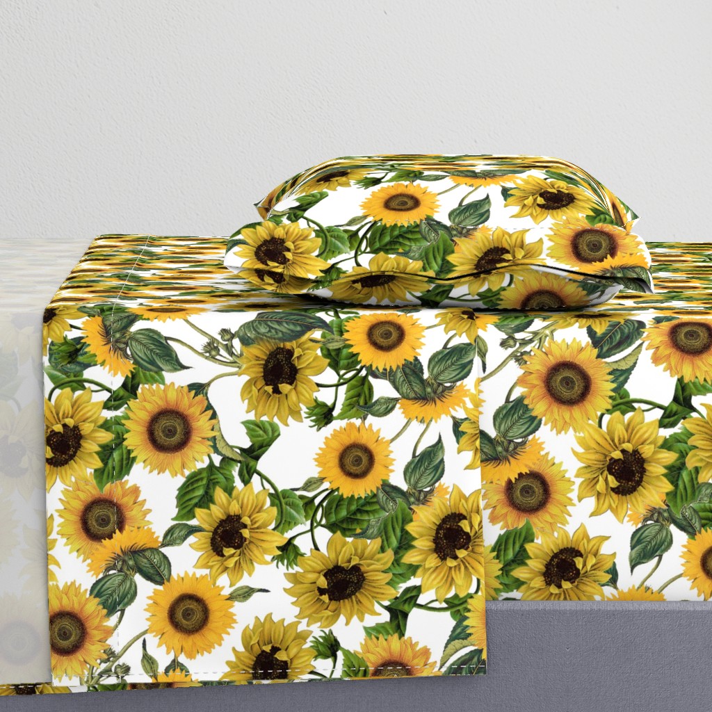 18" Sunflowers forever  - Sunflowers fabric ,sunflower fabric