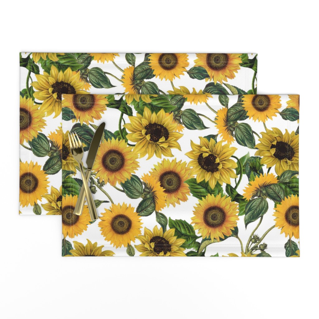 18" Sunflowers forever  - Sunflowers fabric ,sunflower fabric