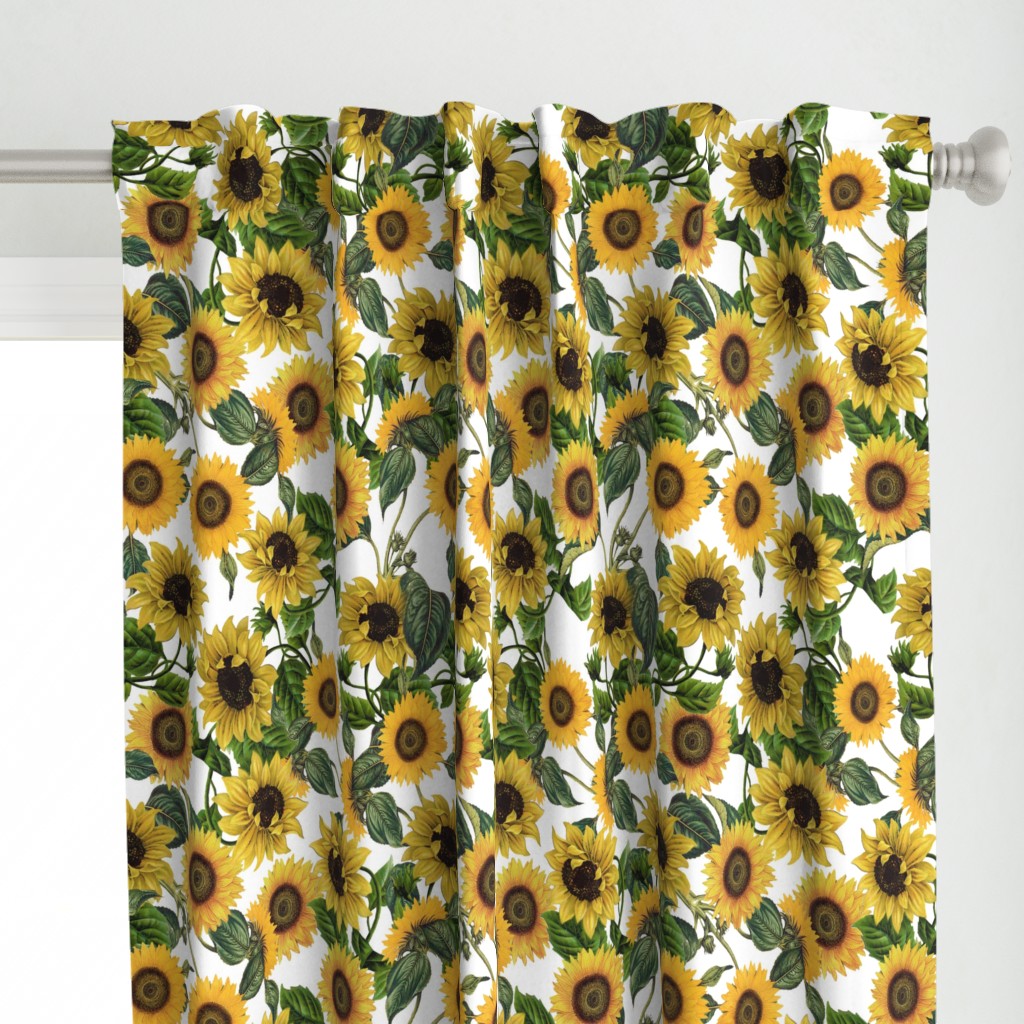 18" Sunflowers forever  - Sunflowers fabric ,sunflower fabric