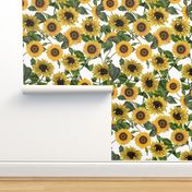 18" Sunflowers forever  - Sunflowers fabric ,sunflower fabric