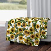 18" Sunflowers forever  - Sunflowers fabric ,sunflower fabric