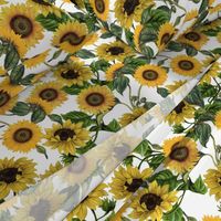 18" Sunflowers forever  - Sunflowers fabric ,sunflower fabric