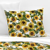 18" Sunflowers forever  - Sunflowers fabric ,sunflower fabric