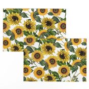 18" Sunflowers forever  - Sunflowers fabric ,sunflower fabric