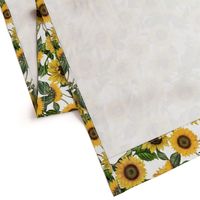 18" Sunflowers forever  - Sunflowers fabric ,sunflower fabric