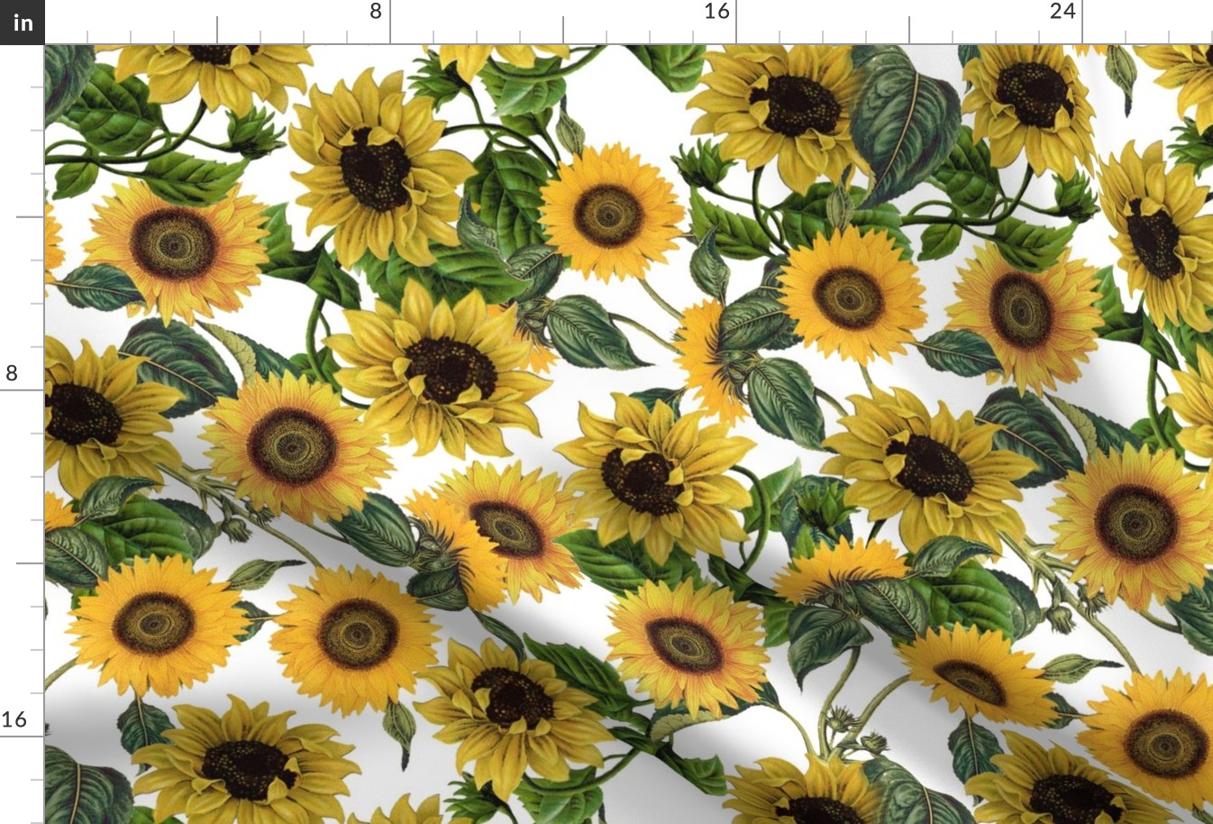 18" Sunflowers forever  - Sunflowers fabric ,sunflower fabric