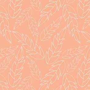 simple collection leaf peach