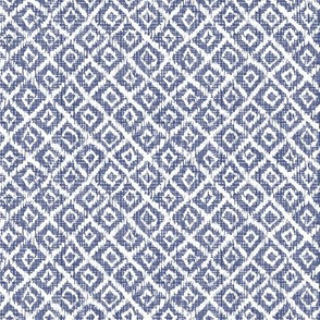 Woven Diamonds - Navy & white