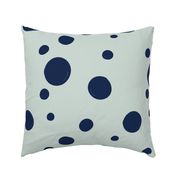 Playful Dots in Navy and Mint