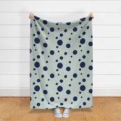 Playful Dots in Navy and Mint