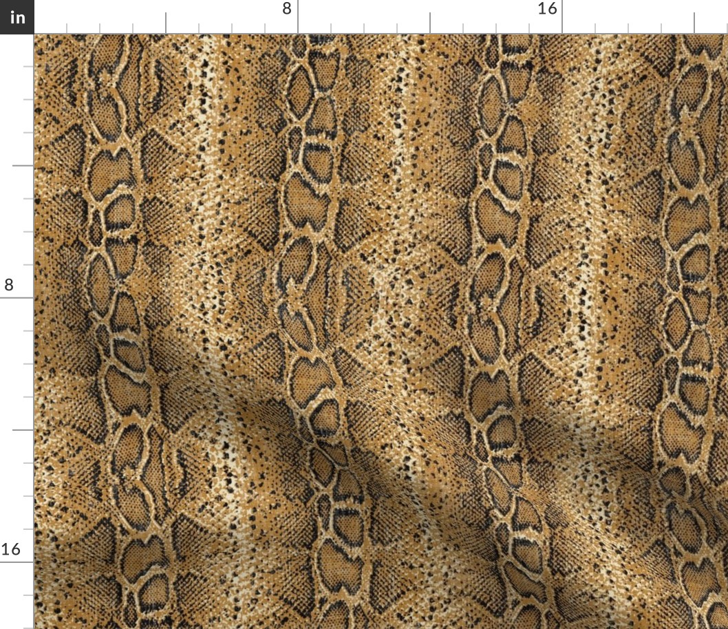 ochre snake  on linen