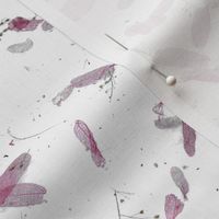 faux mulberry paper -  pink and grey leaves