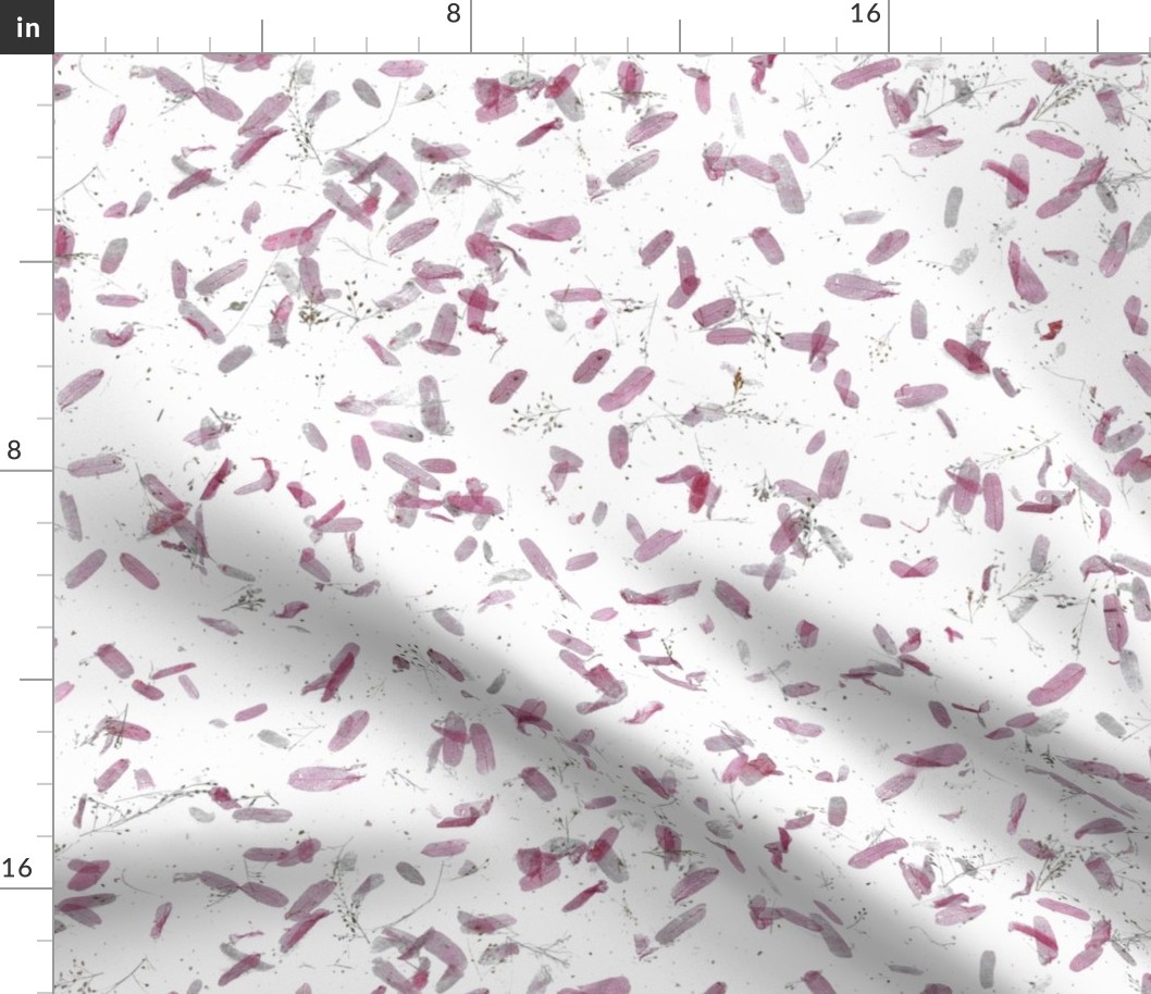 faux mulberry paper -  pink and grey leaves