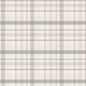 Plaid Cream and Grey Plaid//Pebble Grove