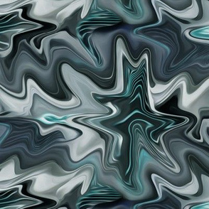 star explosion - teal - painting effect 