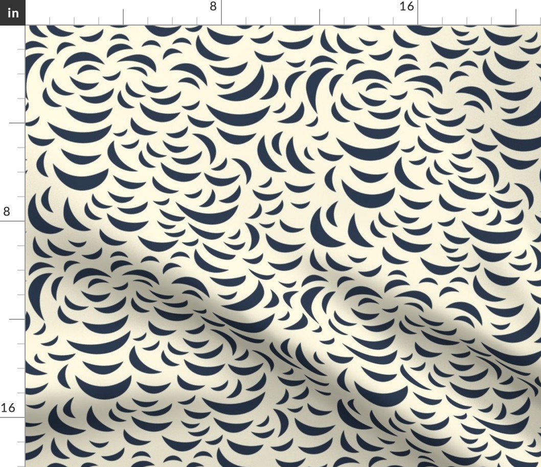 Hippo Hive // Ocean Waves // Vintage Colorway // Décor // Interior Design Pattern // Medium Scale