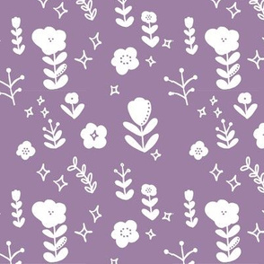 Scandinavian Shadow Flowers Purple