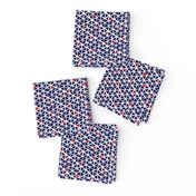 Triangle mosaic - navy, red, white